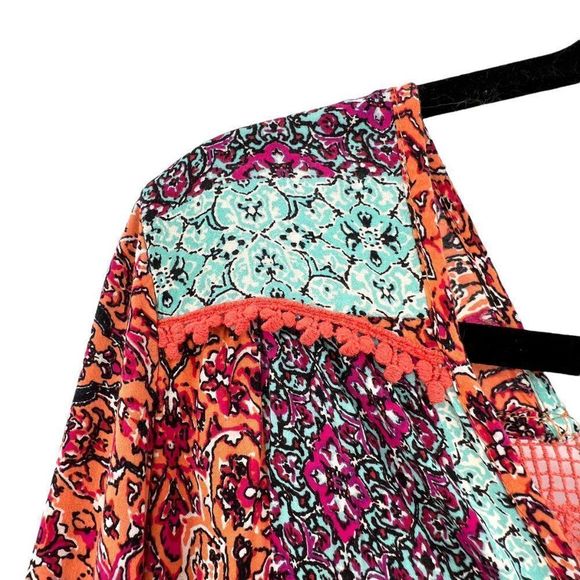 Anthropologie Gypsy05 Global Village Boho Rayon Blouse Top - Picture 3 of 7